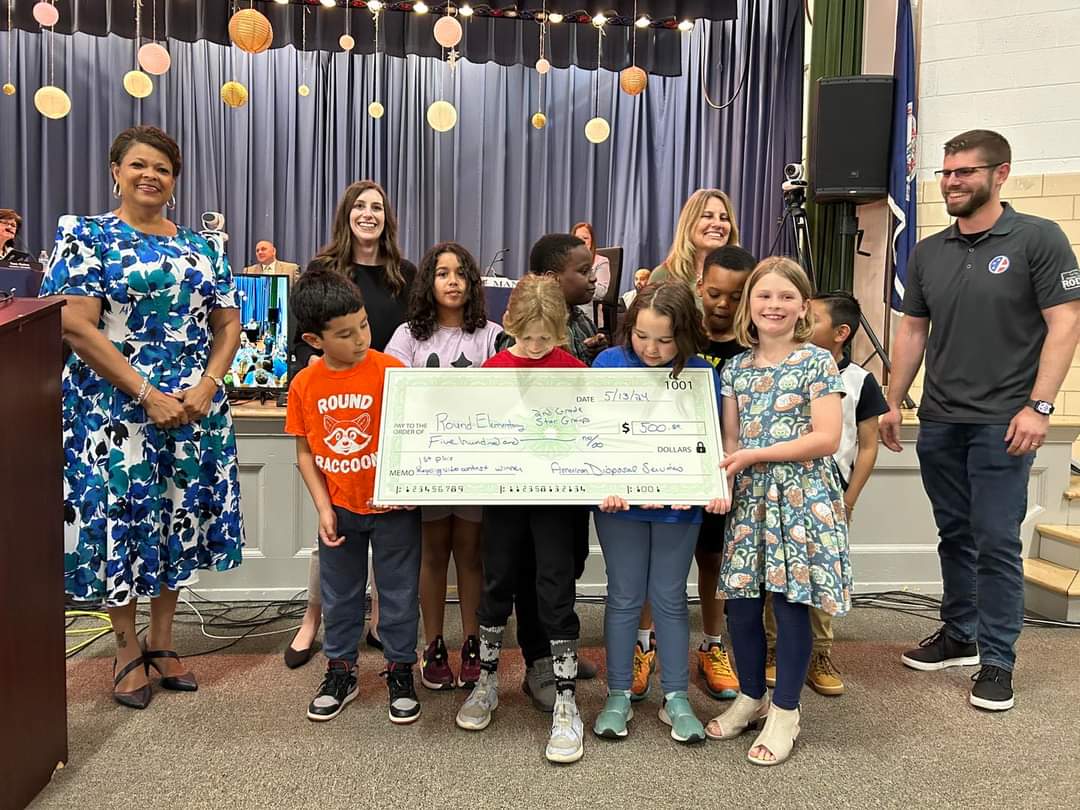 roundraccoons's tweet photo. Yesterday, our 2nd grade STAR group was recognized at the City Council Meeting for winning First Place in the Keep Manassas Beautiful Recycling Video Contest @mymcpsva https://t.co/ibp6rV7agE