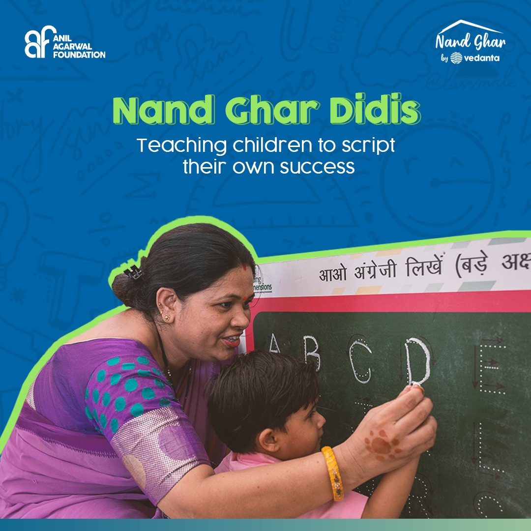 From the first scribble itself, our Nand Ghar Didis inspire children to dream big and write their destinies. They are mentors and role models, transforming lives one lesson at a time. #NandGhar #Education #Teacher #TransformingForGood #KhaanaKhaayaKya