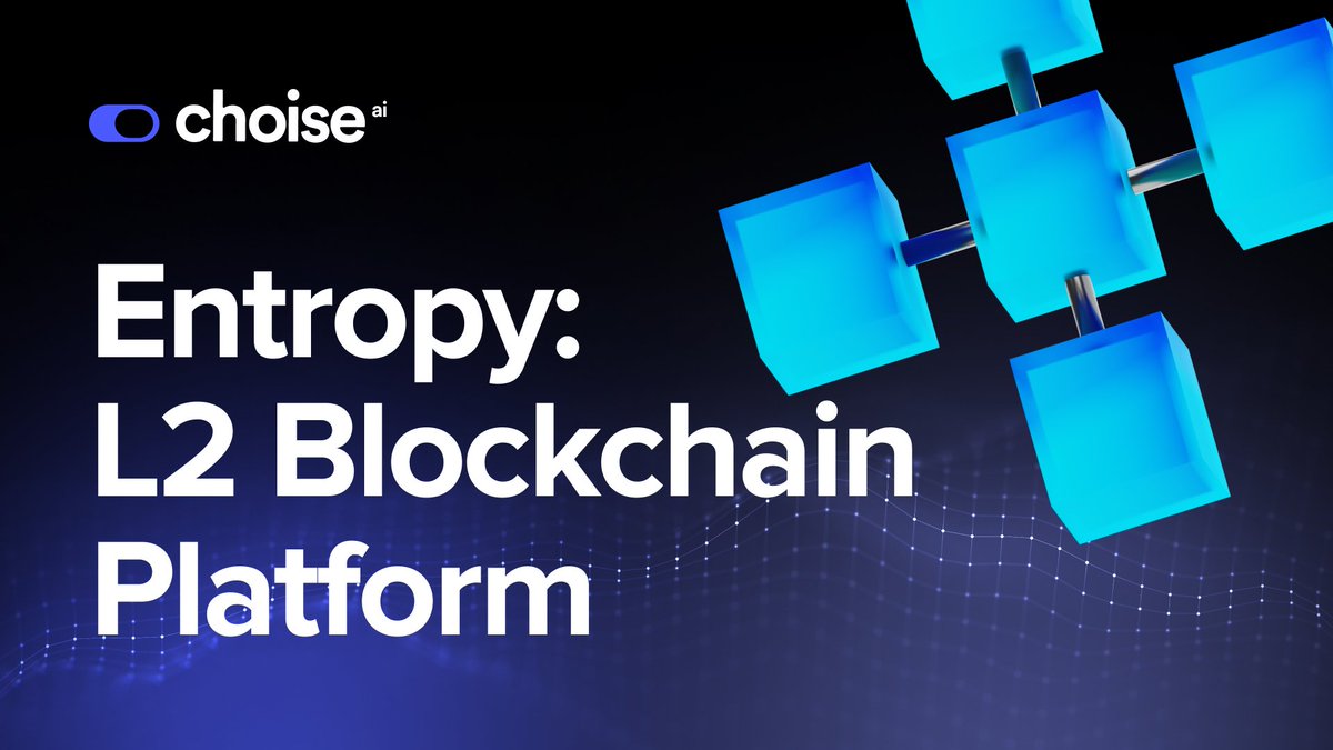 1/ Introducing Entropy, the next gen L2 platform by Choise.ai! 🔥 Merging cutting-edge AI, revolutionalizing smart contracts, and equipped with a no code environment. The ultimate B2B enterprise and business-ready layer for the future 👉 choise.ai/announce/entro…