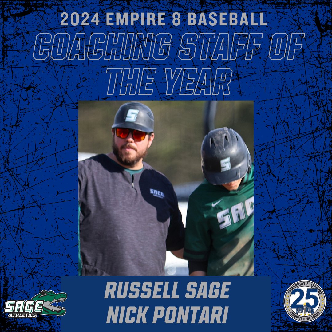 Congrats to our 2024 #E8 Coaching Staff of the Year!

@SageGators led by Nick Pontari

#E8Proud #LeadersCompeteHere #WhyD3 #E825