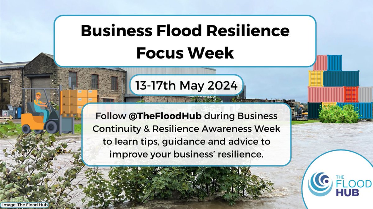 Is your business #flood resilient? Follow @TheFloodHub as they hold their #Business #FloodResilience Focus Week on LinkedIn🏪💻 They are sharing resources, advice and quick steps on how to have a resilient business💧 Follow on Facebook, LinkedIn & X @TheFloodHub