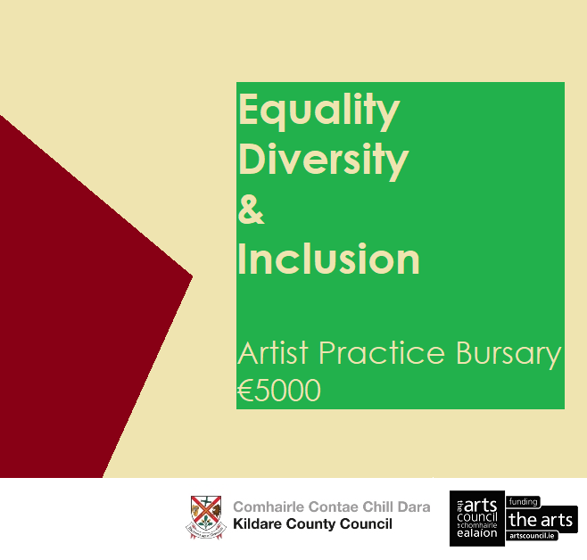 Welcoming applications from professional artists across all artforms at any stage of their career for a new EDI Artist Practice Bursary supported by @artscouncilireland This award (€5000) is available to artists specifically from under-represented backgrounds and communities.