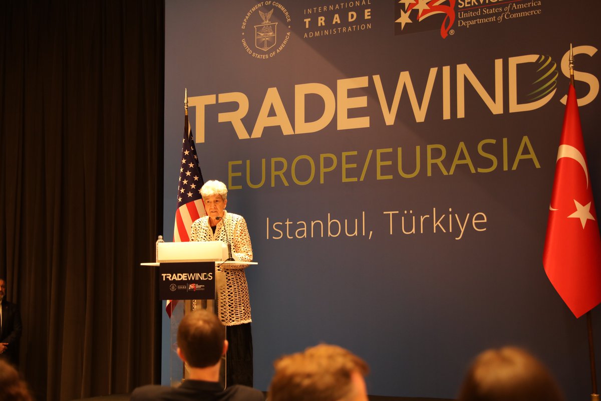 In her keynote remarks at #TradeWinds2024, Under Secretary Marisa Lago highlighted the broad swath of over 120 U.S. 🇺🇸 companies that traveled to Istanbul to pursue new #trade and investment opportunities across #Europe and #Eurasia. 
trade.gov/feature-articl…