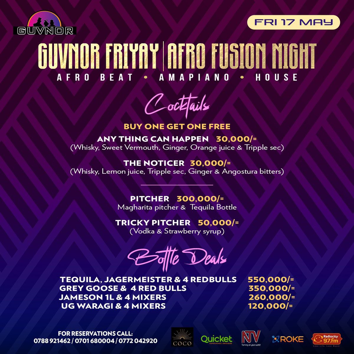 *Guvnor FriYAY Featuring Performances by *ILL GEE* And *AKEINE* Plus Top Ah Top Afro Fusion Hits & Grooves By The Freshest DJs; Hady, Etania, Bugy, Vanns, Kai 🔥 Doors Open 9pm 15K Early Bird Tickets Available On Quicket 25K At The Door #GuvnorGovernsTheNight #sipNswipe