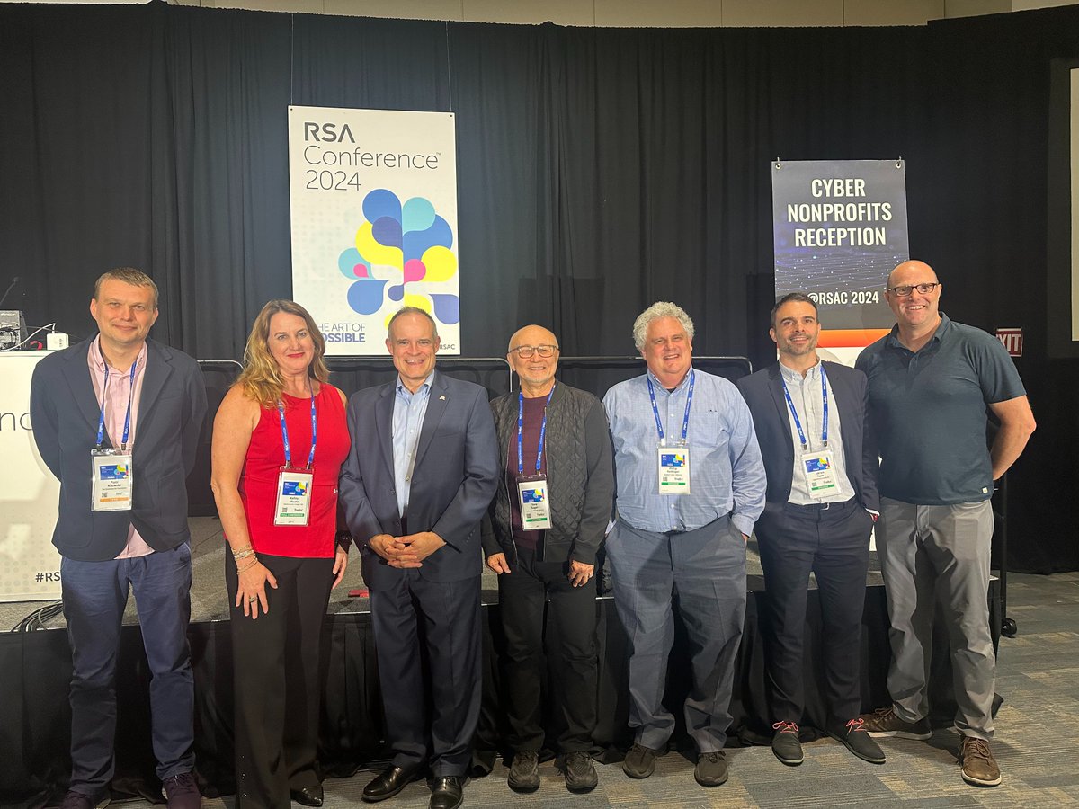 Last week, @CyberAlliance co-hosted a reception at #RSAC with @NonprofitCyber members. Many thanks to the other co-sponsors: @cloudsa @CRESTadvocate @CyberpeaceInst @Cyber_Readiness @CISecurity  @MITREengenuity  @OpenCyberAllnc @Shadowserver @Sightline_Sec 
These orgs rock!