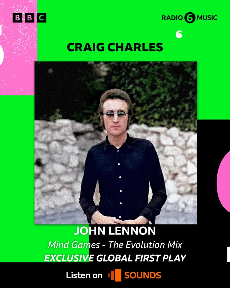 MIND GAMES (THE EVOLUTION DOCUMENTARY) Tomorrow Wed 15 May on his @bbc6music show at 1.40pm, Craig Charles @CCfunkandsoul will be giving listeners the global exclusive first play of @johnlennon’s Mind Games (Evolution Documentary). The track is the first song to be released…