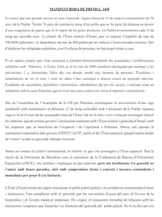 Acampada per Palestina Barcelona 🇵🇸 tweet media