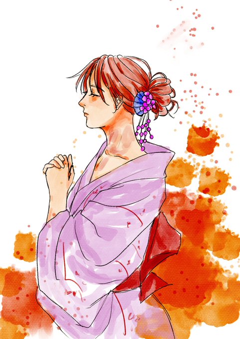 「hair flower kimono」 illustration images(Latest)