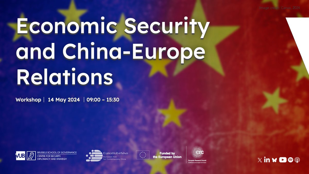 Today, we organised a closed-door event on EU-China relations and economic security with @EuroHub4Sino. The event was part of @LuisSimn and @AntonioCalcara's @ERC_Research research projects. Great exchanges on geopolitics, geoeconomics & tech. More info🔸 csds.vub.be/event/economic…