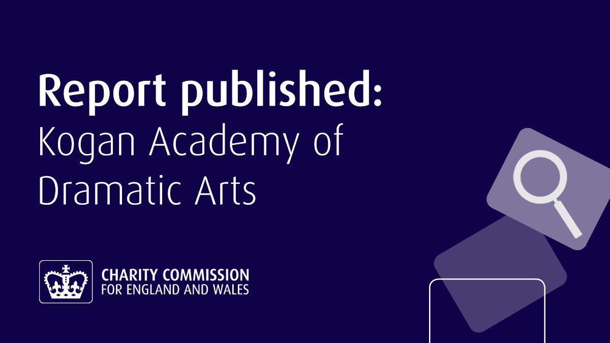 We've published our inquiry into Kogan Academy of Dramatic Arts. Read more: gov.uk/government/pub…