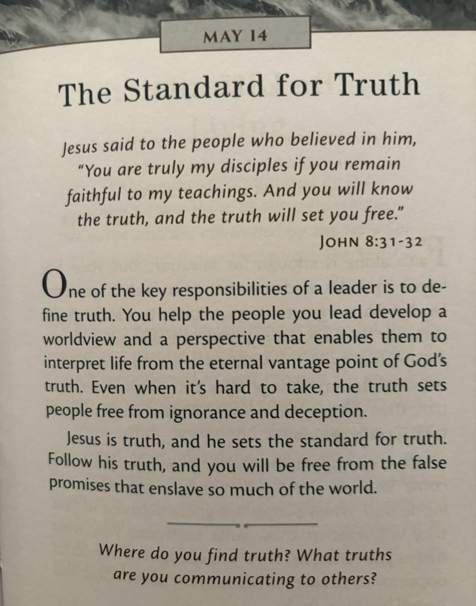 Daily Devotion for Tuesday, 5.14.2024, ‘The Standard For Truth’. ✌️ #DailyDevotional #TheStandardForTruth #StandingFirm