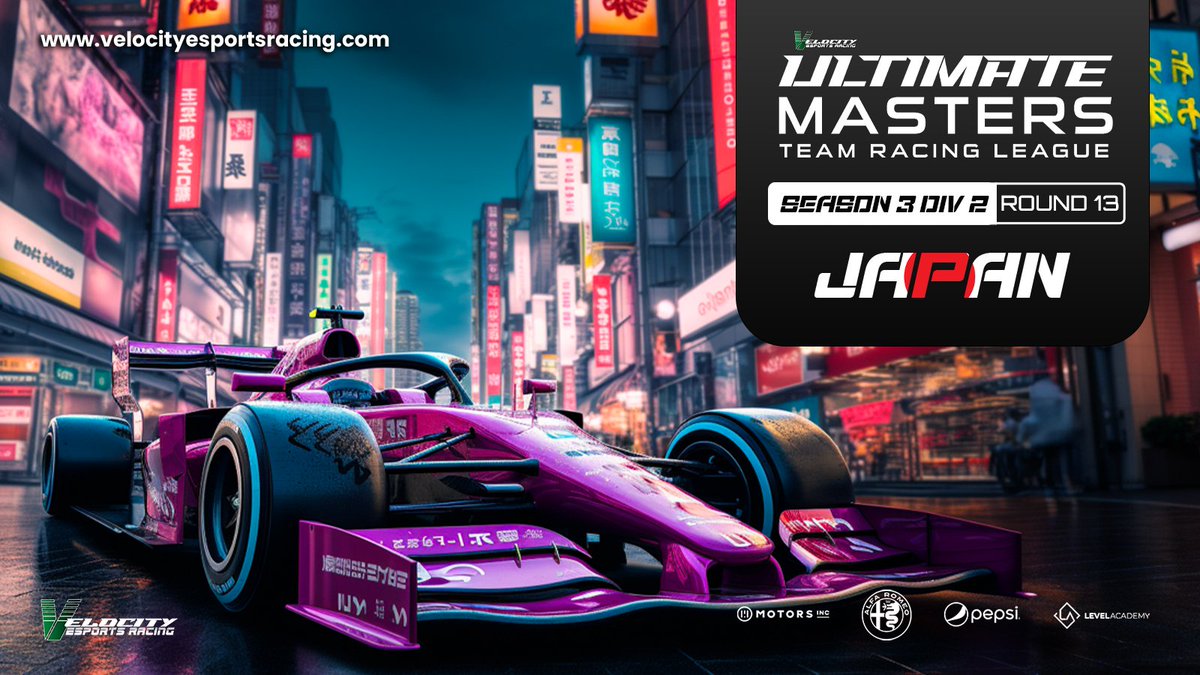 Round 1️⃣3️⃣ Japan 🇯🇵 Tonight at 8PM UK time it's lights out for Div 2️⃣ We're heading to the land of the rising sun for the last time on F1 23 @X_Esports__ (Academy) and @NLR_Esports (Dev) will battle out for 2nd 🥈 Also to settle is the huge fight for midfield supremacy 🤯