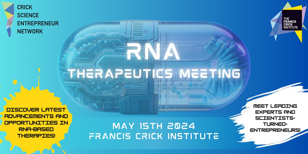 1 DAY LEFT until the RNA Therapeutics Meeting 2024!

📌Register to get your FREE tickets here: lu.ma/k289mcvm

#RNAtherapeutics #Biotechnology