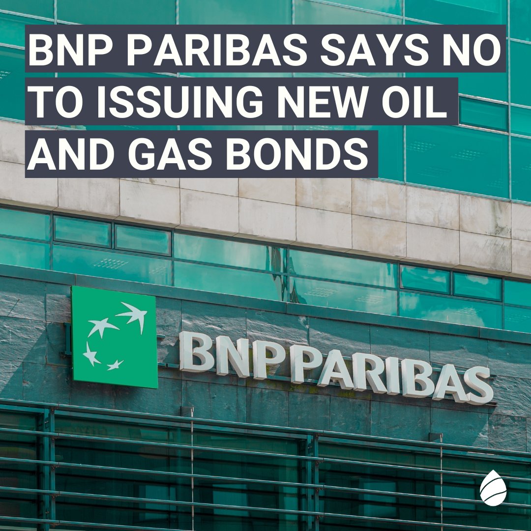 🆕 @BNPParibas leads the way by stating during its AGM today that it refrains from participating in bond issues for oil & gas companies. 💪 We encourage the bank to formalize this approach by including it in its climate policy and to extend it to other financial services.