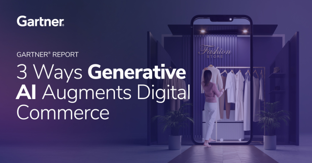 settlefire's tweet photo. Discover how GenAI enhances content generation and conversational UI, and synergizes with existing technologies for transformative outcomes in the Gartner® research report: 3 Ways Generative AI Augments Digital Commerce. Download your copy here: https://t.co/fjQqE49C7z https://t.co/W8crCKIHWN