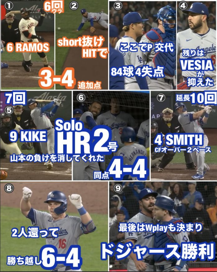 ドジャース6-4ジャイアンツ【1戦2024/5/14日本時間】 #ShoheiOhtani #YoshinobuYamamoto #EnriqueHernandez