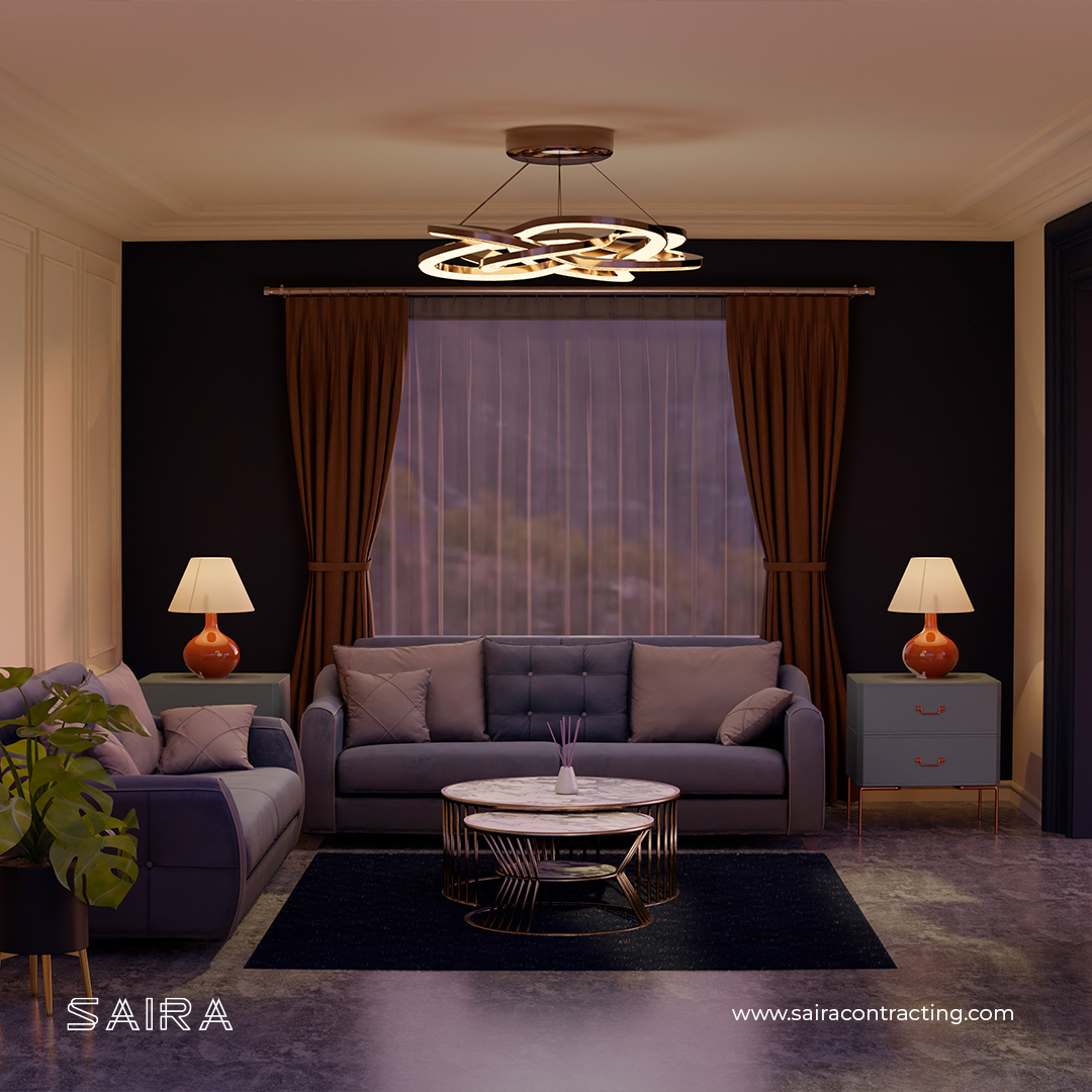Discover the allure of classic design with our luxury living room interior. From sumptuous upholstery to intricate detailing, every element invites you to indulge in opulence. #sairacontracting #sairainterior #bestinteriors #livingroom #luxurylivingroom