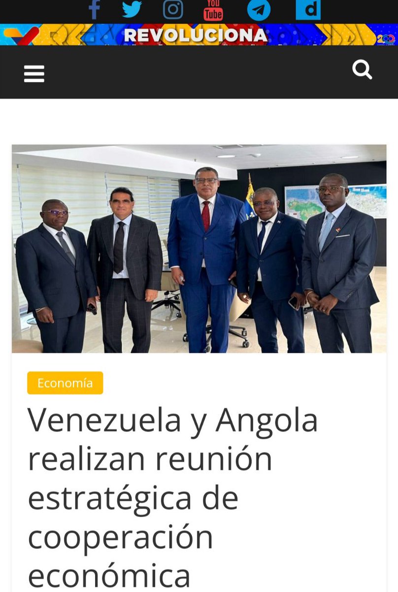 Presidente del @CiipVen, Alex Saab, @AlexNSaab y Mário Simão, cónsul de Angola, avanzan en revisión de áreas de inversión para abrir puentes de colaboración monetaria entre Angola y Venezuela y fortalecer aparato industrial🇦🇴🤝🇻🇪 vtv.gob.ve/venezuela-ango… #VenezuelaVaPaArriba #Paz