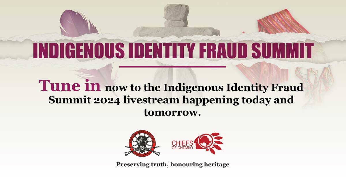 Tune in now to the Indigenous Identity Fraud Summit 2024! youtube.com/watch?v=i-54we… For more information, including observer kits, provisional agenda, and more, please visit: indigenousidentityfraud.org/summit/ #IIFSummit2024