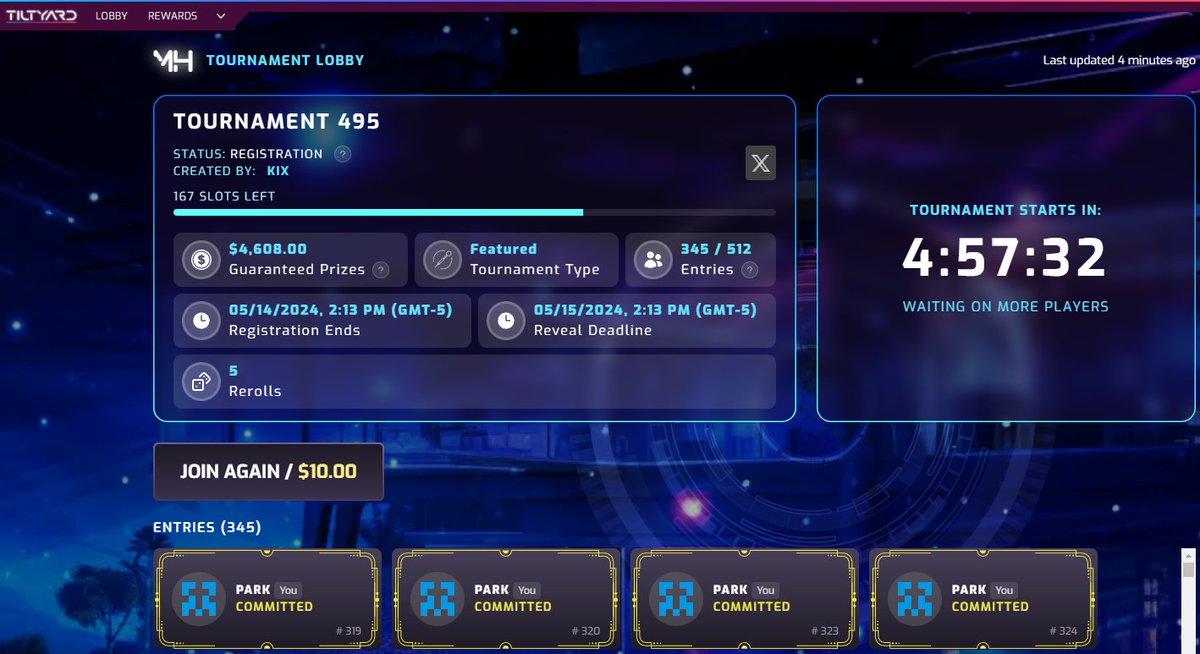 Ready to lock-in later today. 

<a href="/tiltyard_gg/">Tiltyard</a> kinda goes hard