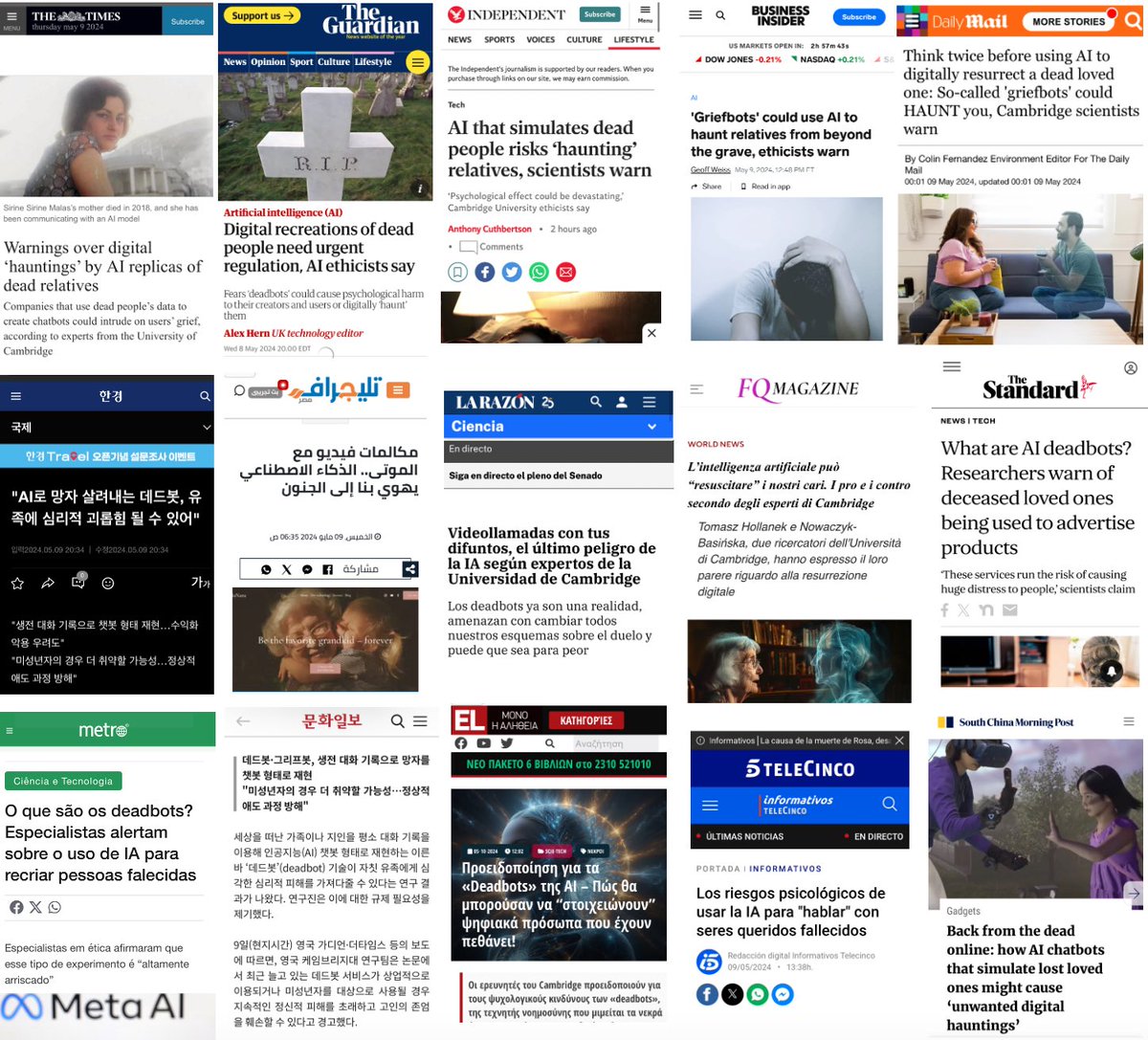 AI for Just and Sustainable Futures (@desirableai) on Twitter photo Dr Kasia Nowaczyk-BasiÅska and Dr <a href="/TomaszHollanek/">Dr Tomasz Hollanek</a>ās new research on the ethical and social implications of simulating the deceased with AI in the form of so-called ādeadbotsā receives coverage all over the world. Read more here: desirableai.com/news/global-co⦠Dr Kasia Nowaczyk-BasiÅska and Dr <a href="/TomaszHollanek/">Dr Tomasz Hollanek</a>ās new research on the ethical and social implications of simulating the deceased with AI in the form of so-called ādeadbotsā receives coverage all over the world. Read more here: desirableai.com/news/global-coā¦