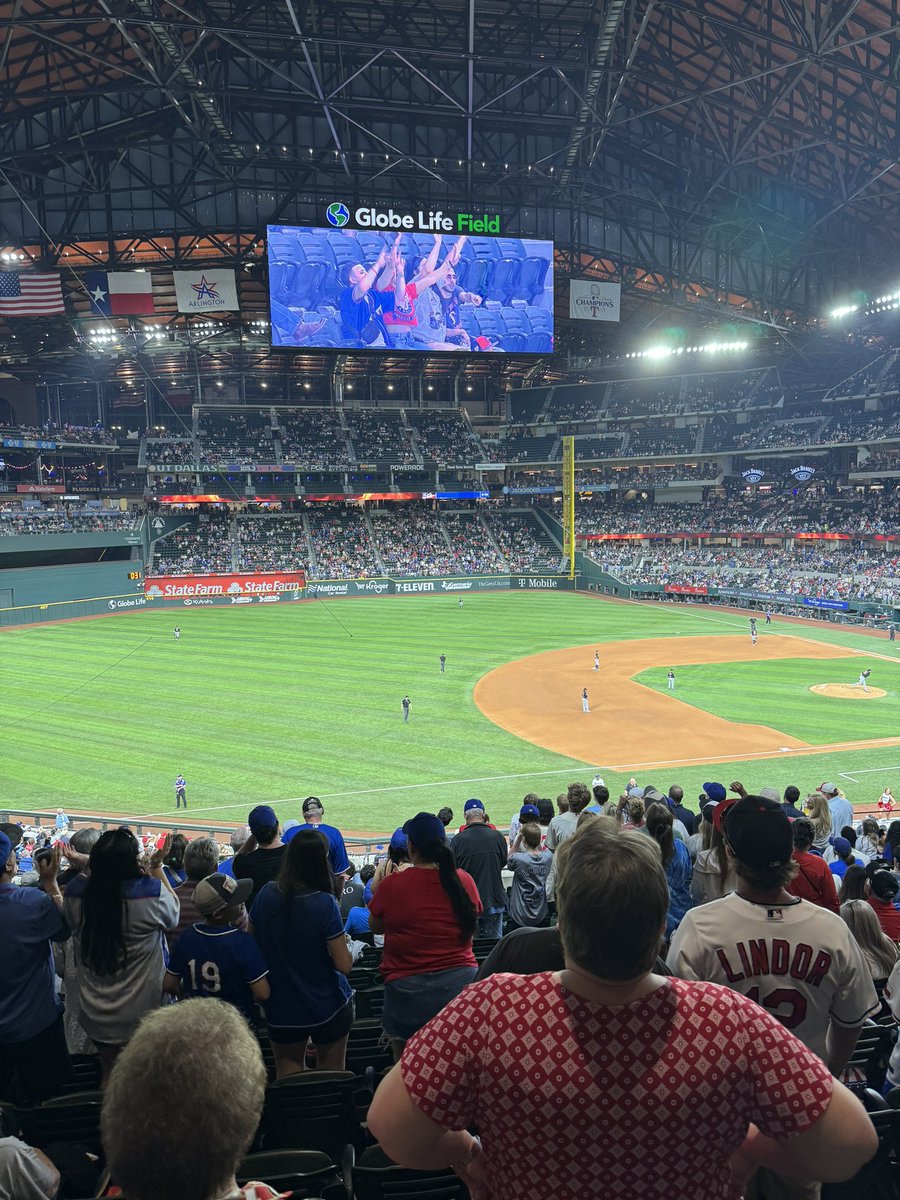 There weren’t any “highlights” from last night’s game, ‘cuz the Rangers lost 7 zip but any night at a ballpark is a good night…