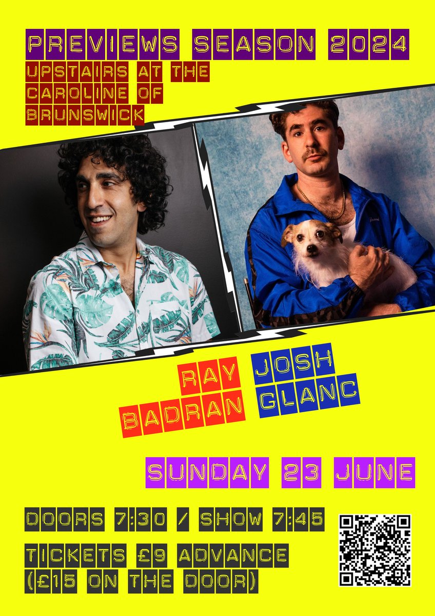 JUST ANNOUNCED: Edinburgh comedy previews from Aussie comics Ray Badran & @JoshGlanc!

Sun 23 June
Tickets: wegottickets.com/event/621527