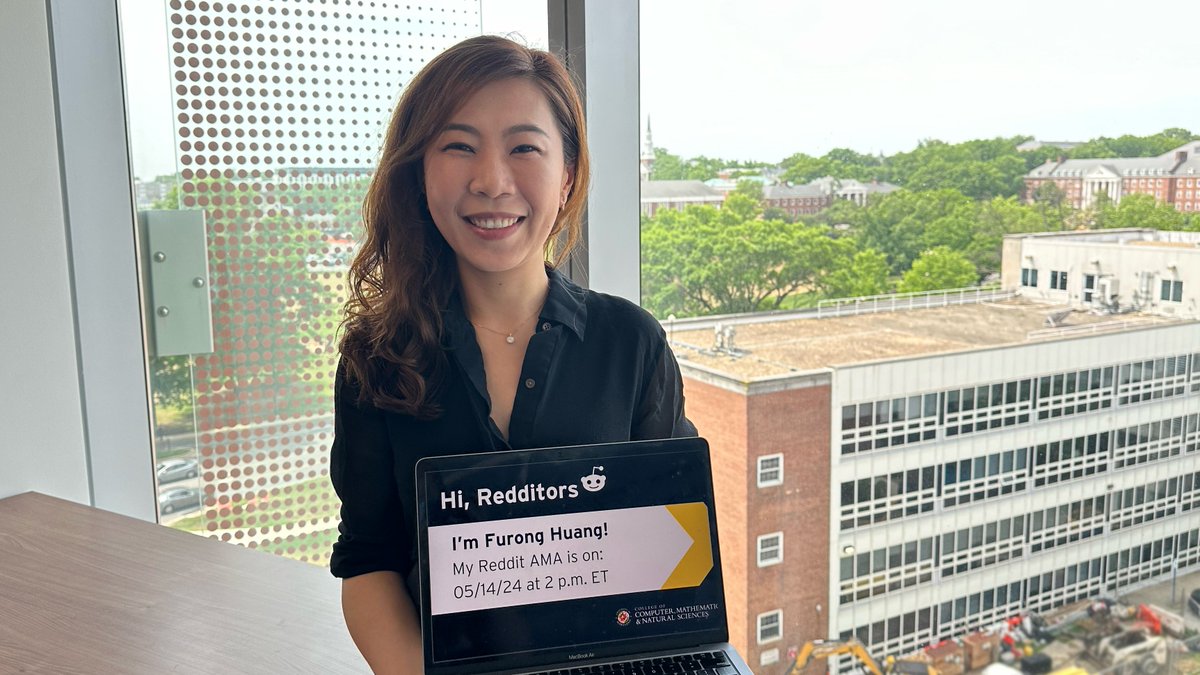 Today's #RedditAMA features @umdcs' Furong Huang! Her research focuses on trustworthy #MachineLearning, AI for sequential decision-making and #GenerativeAI. She'll be live on Reddit with two of her Ph.D. students from 2–4 p.m. ET today—submit questions: redd.it/1crpcaj