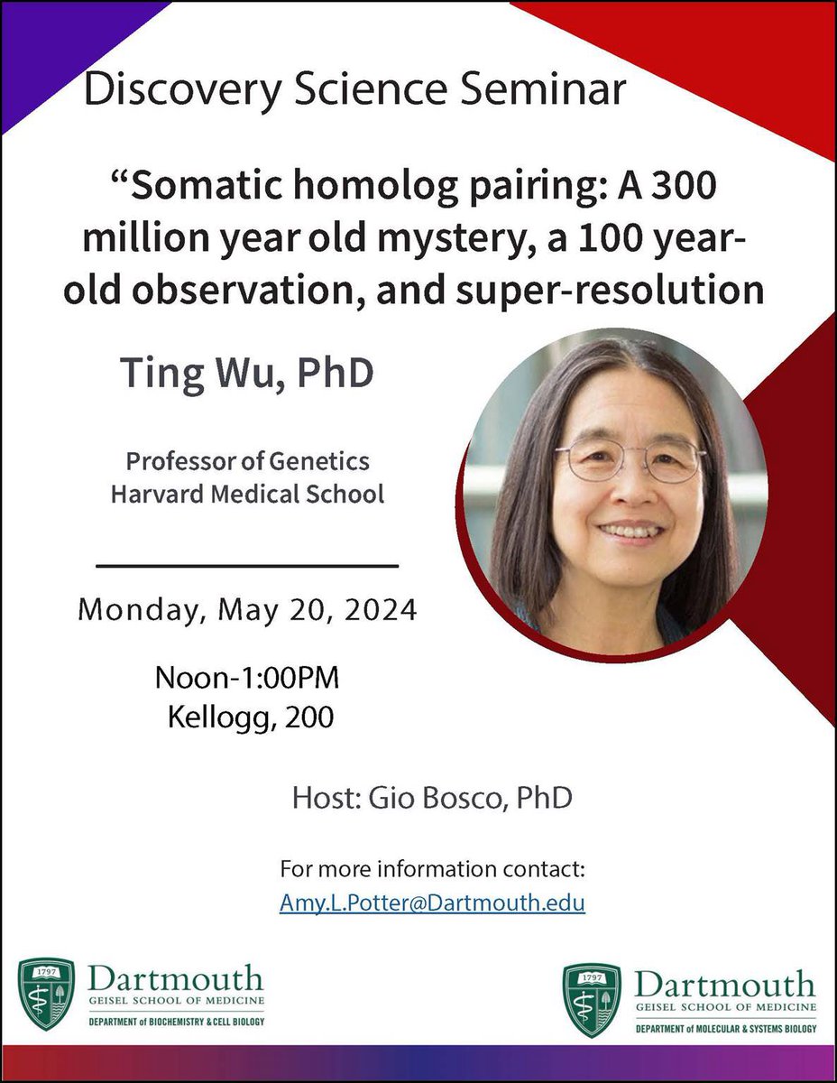 MSBDartmouth (@msbdartmouth) on Twitter photo Please join us in Kellogg 200 to hear the latest research from Dr. Ting Wu on Monday, May 20, 2024, at Noon. <a href="/GeiselMed/">Geisel School of Medicine at Dartmouth</a> <a href="/dartmouth/">Dartmouth 🌲</a> <a href="/DartGRAD/">DartGRAD</a> <a href="/MCBDartmouth/">Dartmouth MCB Graduate Program</a> <a href="/DartmouthNeuro/">Integrative Neuroscience at Dartmouth (IND)</a> <a href="/QBSdartmouth/">Dartmouth QBS</a> <a href="/DartmouthBCB/">BCBDartmouth</a> <a href="/TingWu_Lab/">Wu Lab</a> Please join us in Kellogg 200 to hear the latest research from Dr. Ting Wu on Monday, May 20, 2024, at Noon. <a href="/GeiselMed/">Geisel School of Medicine at Dartmouth</a> <a href="/dartmouth/">Dartmouth 🌲</a> <a href="/DartGRAD/">DartGRAD</a> <a href="/MCBDartmouth/">Dartmouth MCB Graduate Program</a> <a href="/DartmouthNeuro/">Integrative Neuroscience at Dartmouth (IND)</a> <a href="/QBSdartmouth/">Dartmouth QBS</a> <a href="/DartmouthBCB/">BCBDartmouth</a> <a href="/TingWu_Lab/">Wu Lab</a>