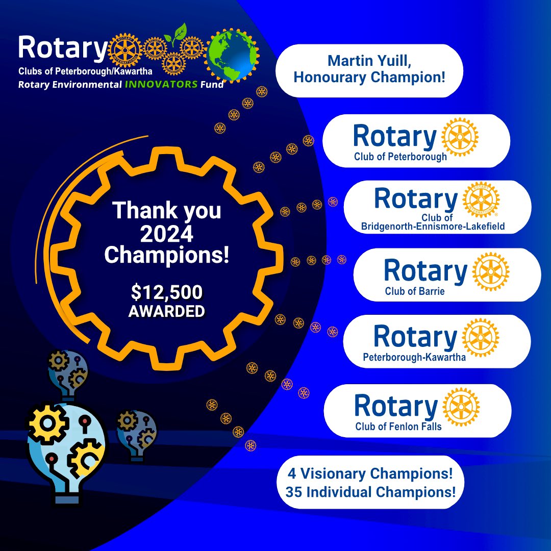 Thank you #Rotary. I’m truly honoured to be recognized as an “environmental sustainability and innovation leader” &amp; to be appointed the first REIF “Honourary Champion”.

I was thrilled to partner with you to create this new program for environmental innovators &amp; entrepreneurs.