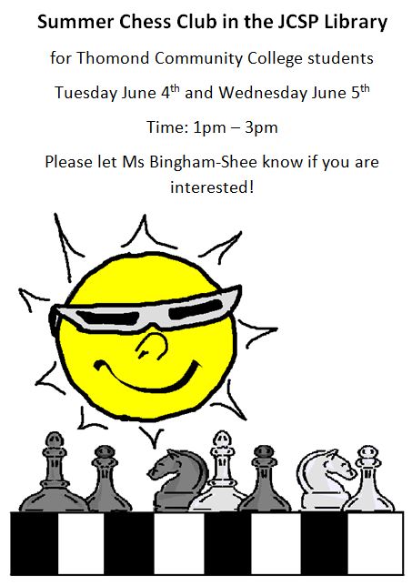 Chess Camp for Thomond Community College students in the JCSP library! @ThomondCommColl @jcsplibraries