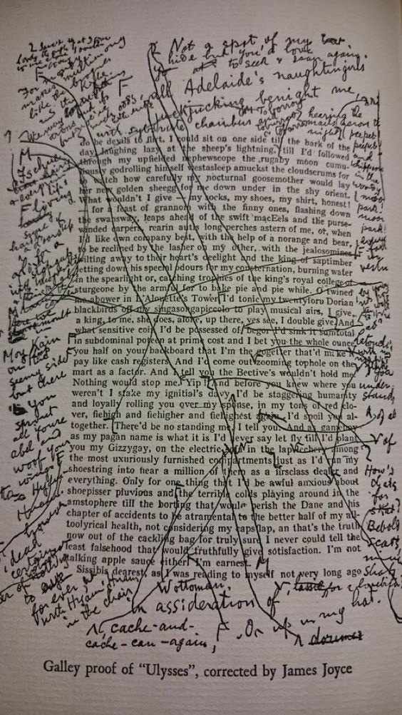 4. Having a bad day? Imagine being the editor who opened the mailbox to find this manuscript revised by James Joyce.