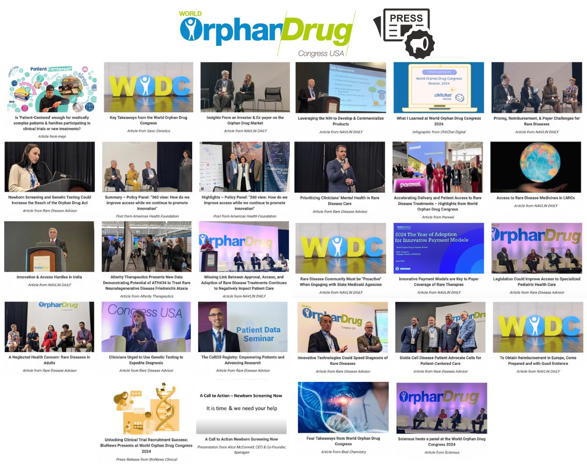 🗞️ Hot off the Press: #WorldOrphanUSA! Our 2024 press roundup is here ➡️ tinyurl.com/2bwpej54 Plus, join us back at the Boston Convention & Exhibition Center April 22-24 for our 2025 edition! ⭐️ Register as a group & save up to 50% on tickets here ➡️ tinyurl.com/ye2x5dak