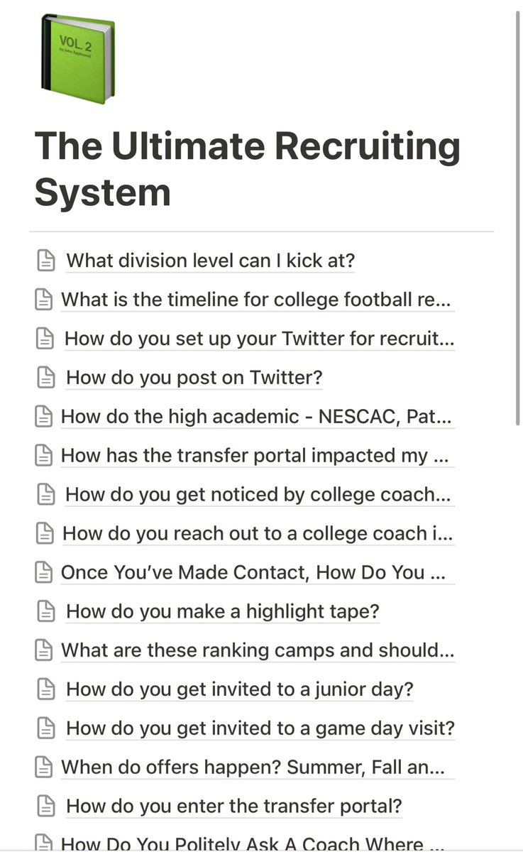 Stop staring at a blank DM page and start typing w/ my free guide: “Exactly What To Say To Coaches” 25+ Done-For-You, Copy & Paste Templates To Get The Convo Started (Takes less than 5 seconds to use) ➡️ brendancahill.ck.page/recruiting Preview Table Of Contents
