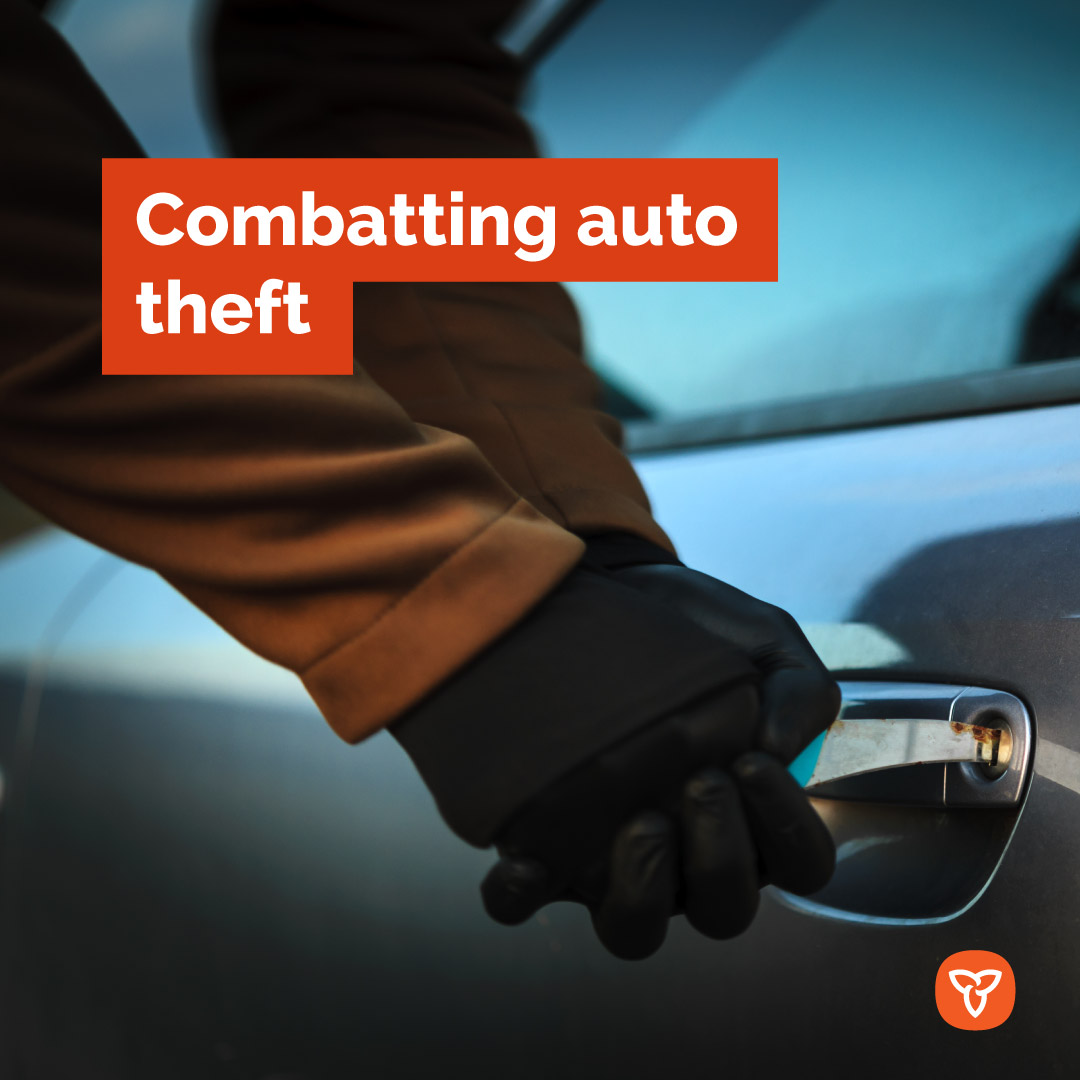 Under the leadership of @fordnation, our government is cracking down on auto theft. We’re introducing legislation that would suspend driver’s licences for people convicted of the crime.