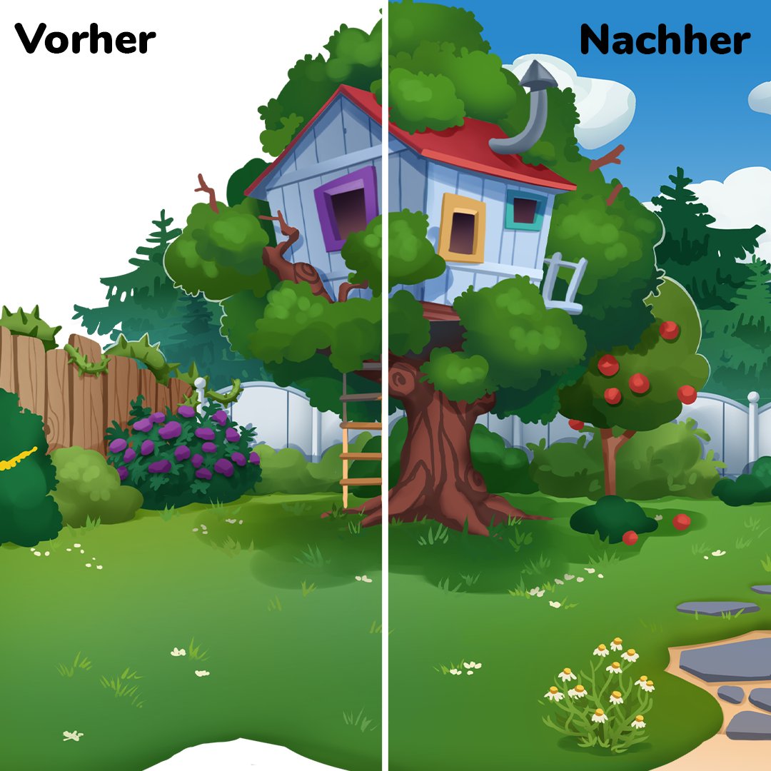 Habt ihr bemerkt, dass wir Hintergründe in unsere Szenen eingebaut haben!? 
Sieht doch gleich viel schicker aus - was denkt ihr? 😍

"Die Abenteuer von Lily &amp; Leo" auf Steam: store.steampowered.com/app/2927290/Di…

#lilyundleo #indiegame #lernen #DigitalLearning #lesen #gaming #gamedev #unity