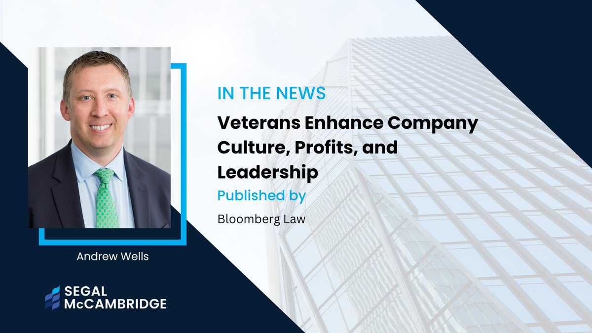 It's #NationalMilitaryAppreciationMonth! 🇺🇸 Veteran & Shareholder Andrew Wells (@BloombergLaw) says vets boost culture, profits & leadership. Their skills are valuable assets: bit.ly/3K0Z0Z2 #TalentAcquisition