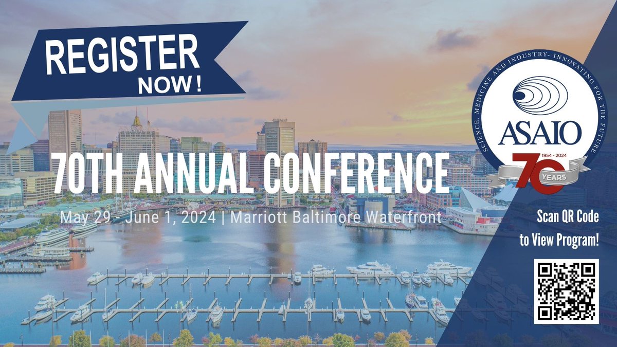 Register Today for the ASAIO 70th Annual Conference! More Information Here: asaio.org/conference/ #ASAIO2024 #Baltimore