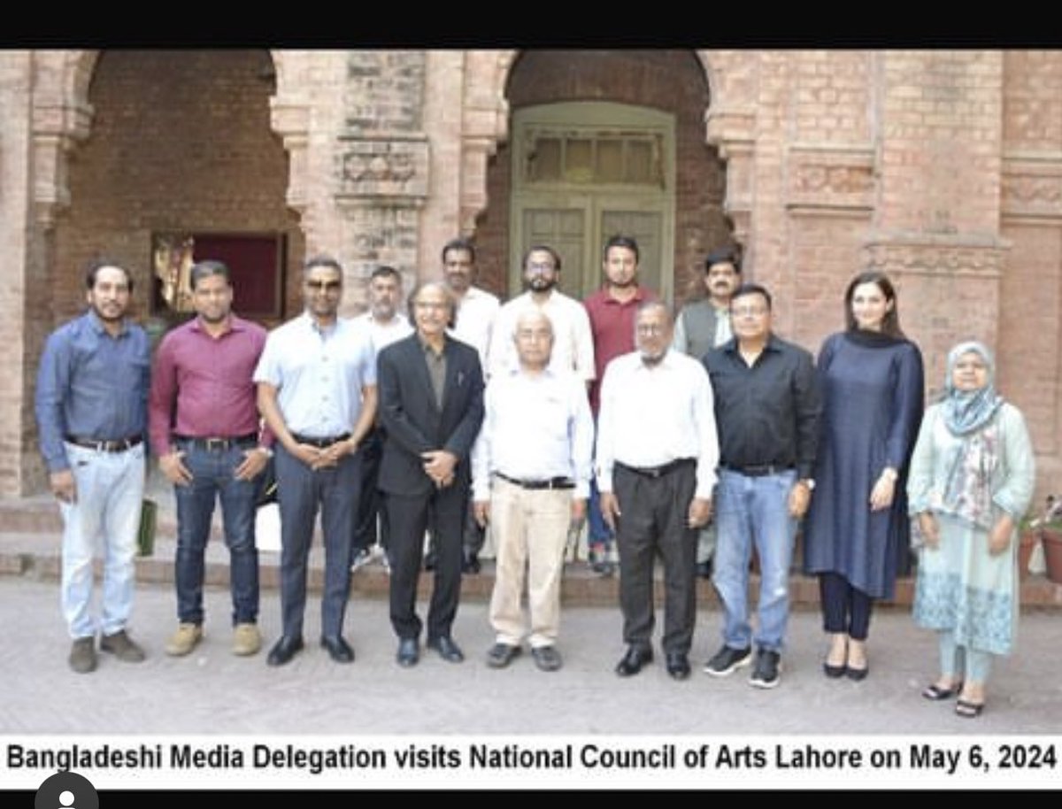 Bangladeshi Media Delegation at NCA lahore with PID Information officer