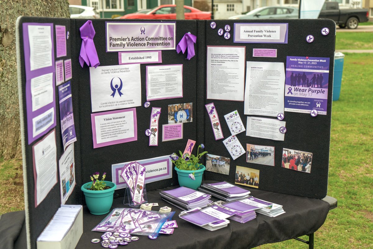 💜 Family Violence Prevention Week 💜 

✨Let’s come together to raise awareness, support survivors, and work towards a future free from family violence. 

💟 Wear purple on Wednesday, May 15 to show your support. 

🔗 stopfamilyviolence.pe.ca