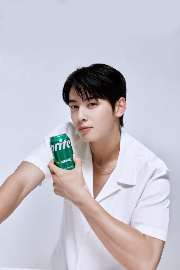 Sprite choosing #CHAEUNWOO from #ASTRO as one of the models for 2024 Summer Campaign