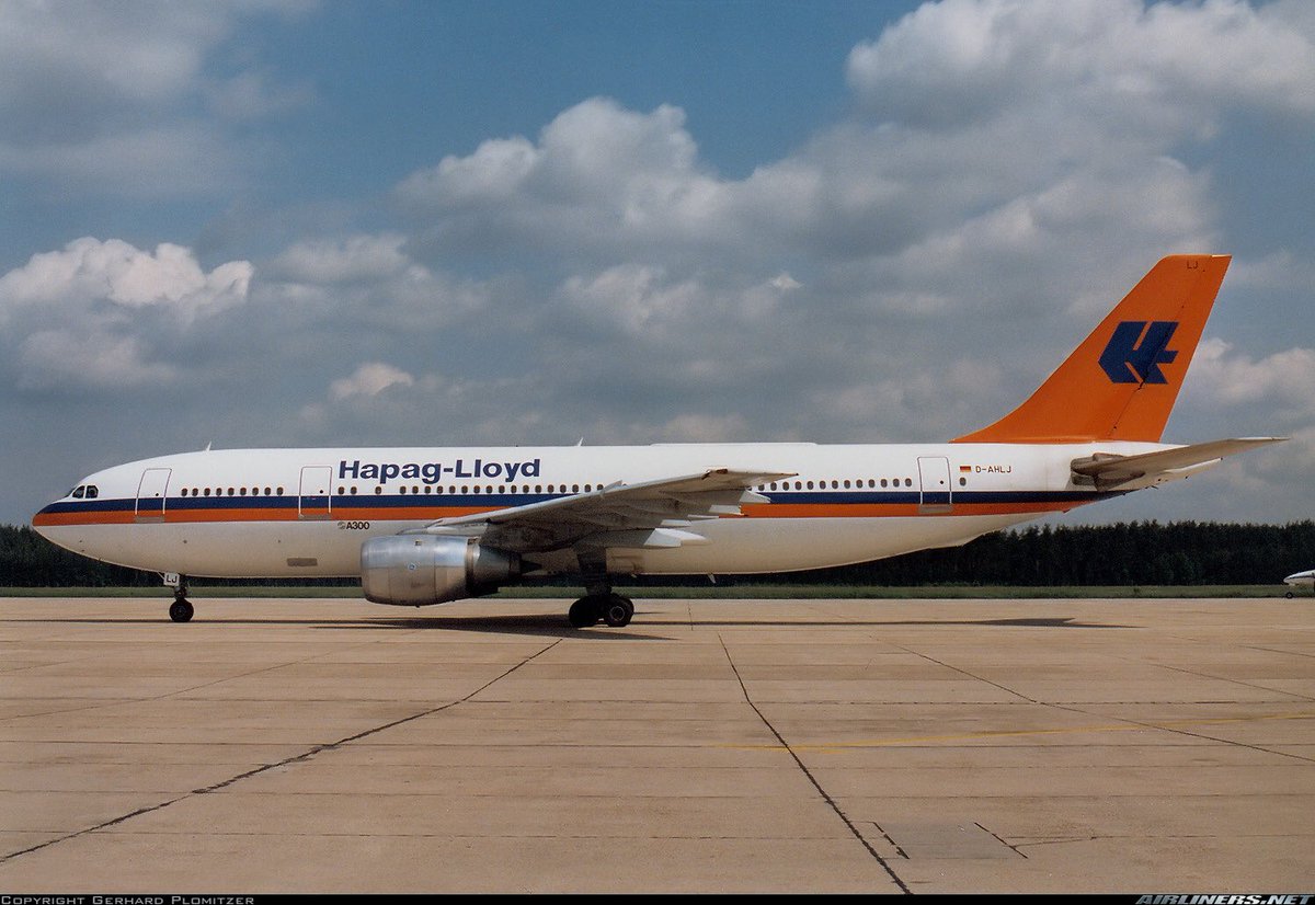 A Hapag Lloyd A300 seen here in this photo at Nuremberg Airport in June 1987 #avgeeks 📷- Gerhard Plomitzer