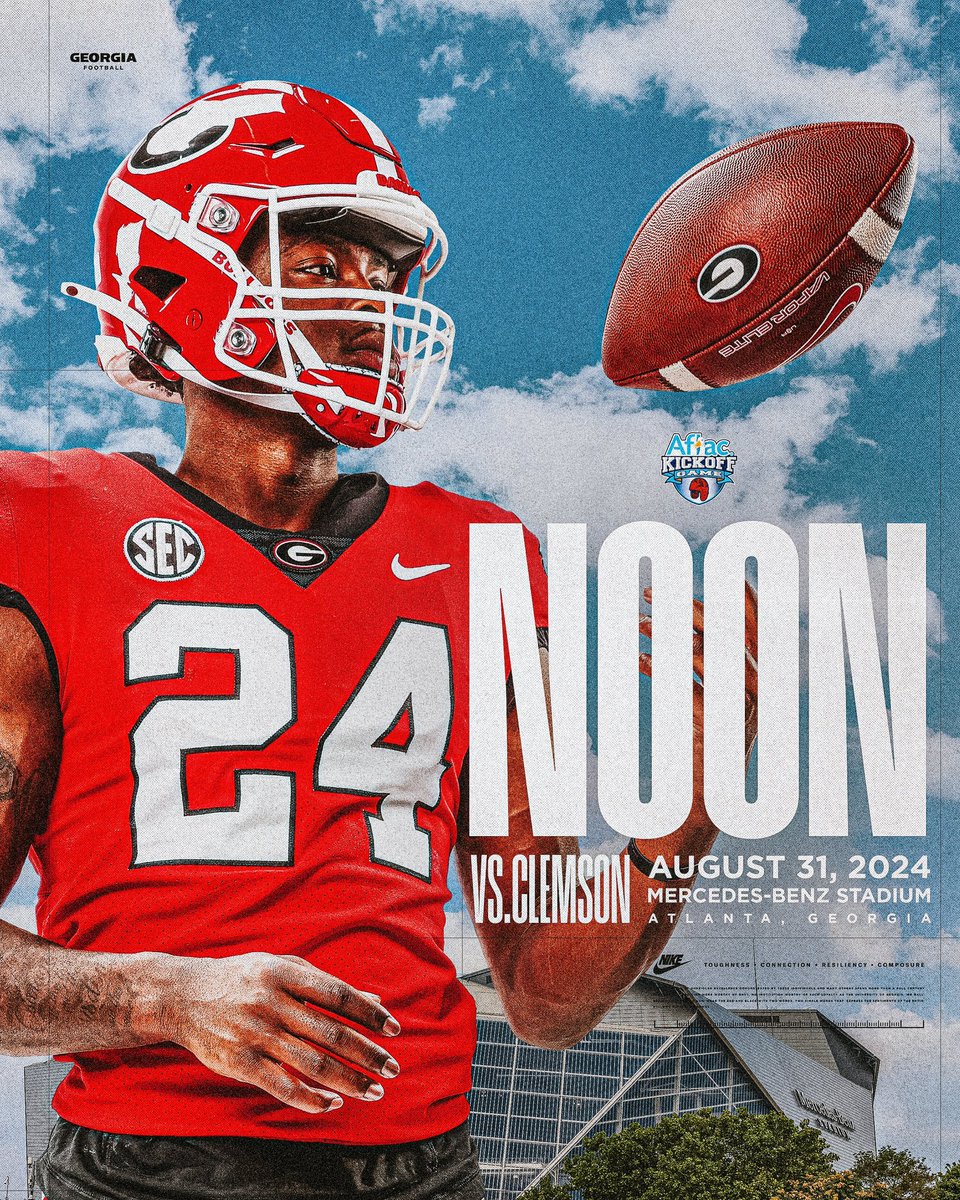 𝑮𝒆𝒐𝒓𝒈𝒊𝒂 𝒗𝒔. 𝑪𝒍𝒆𝒎𝒔𝒐𝒏 Aflac Kickoff Game 🏟️: Mercedes-Benz Stadium 📆: August 31 | 12PM ET 📺: ABC #GoDawgs