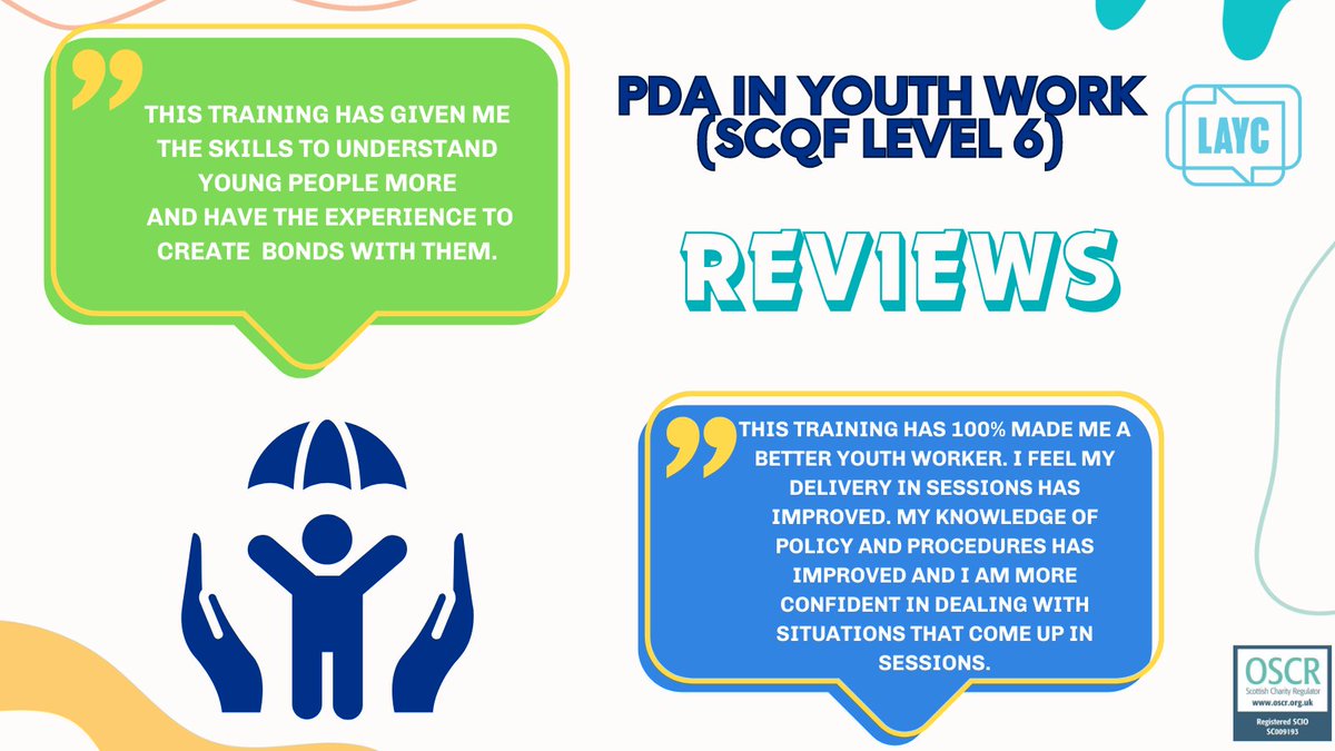Well done to everyone who completed the final session of PDA in Youth Work (SCQF Level 6) last week! 🥳 With @YouthScotland Good luck with your final assessments 🤞 Great to hear some of your feedback below⬇️ #leadingyouthworklocally