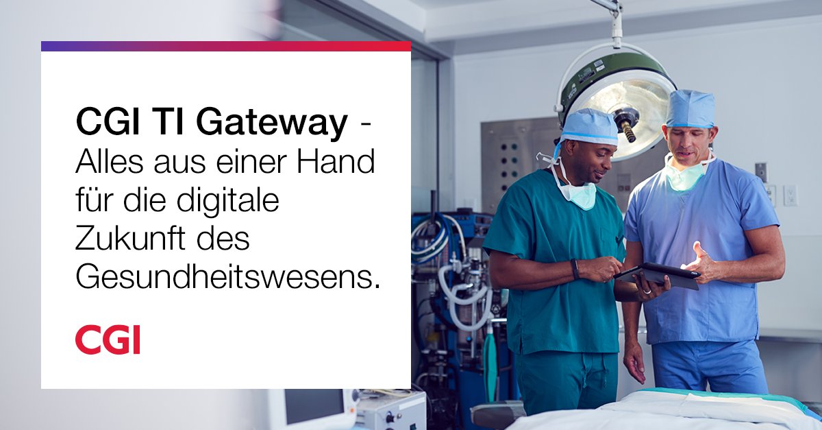 #CGI TI #Gateway bietet Ihnen kompletten Service – von der Anmeldung über das Monitoring bis hin zur Abrechnung. Dank der Zusammenarbeit mit unserem Partner eHealth Experts bietet Ihnen unsere Lösung viele weitere Vorteile #gesundheitswesen  cgi.com/de/de/solution…
