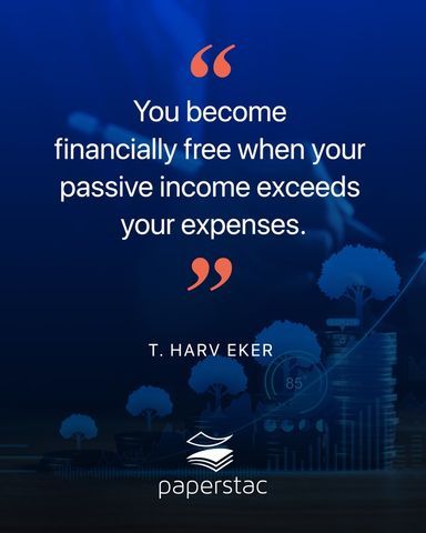 'You become financially free when your passive income exceeds your expenses.' - T. Harv Eker

#passiveincome #noteinvesting #financialfreedom #buildingwealth #cashflow