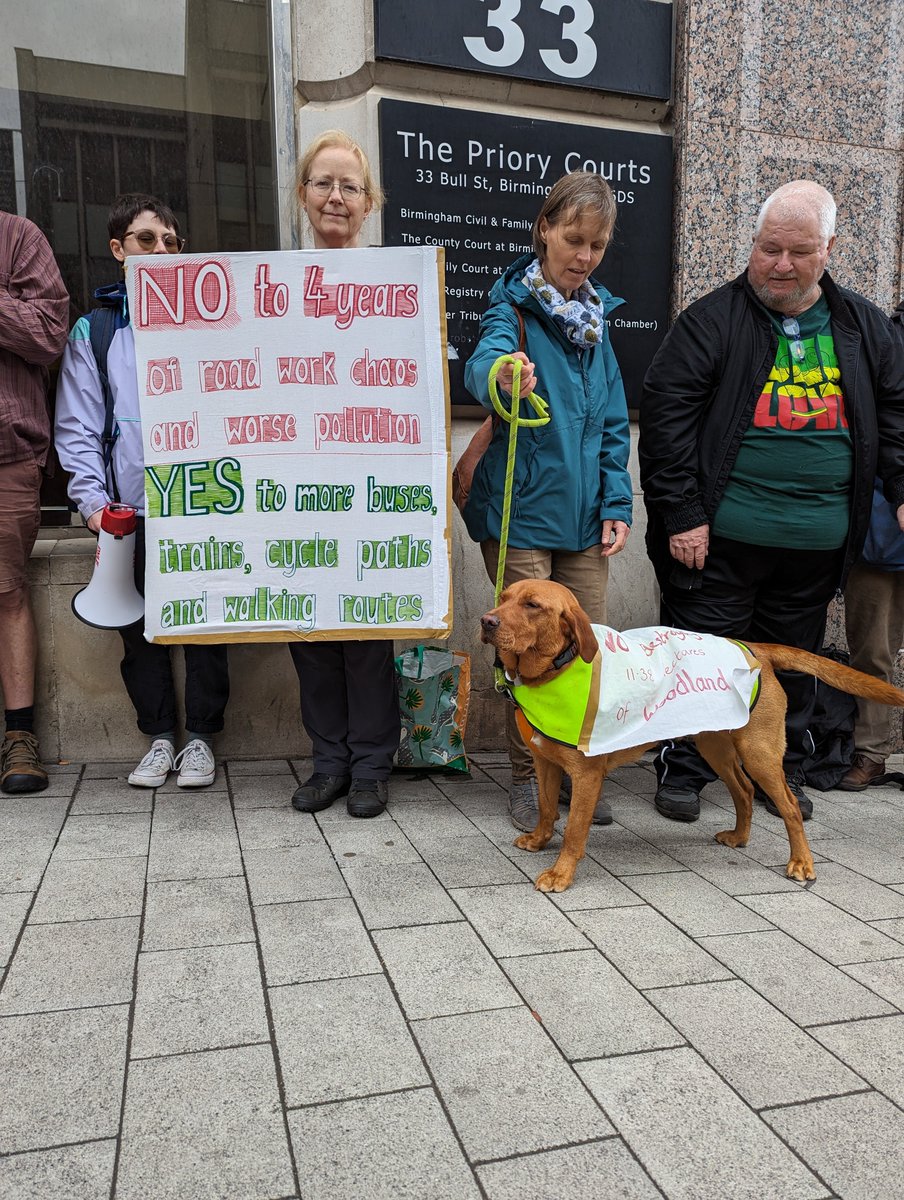 Our case against the polluting and destructive A38 expansion is in court today. Thank you so much to everyone who joined us today and to everyone who has supported our campaign and legal challenge 🙏💚 We're still fundraising so please donate if you can: crowdjustice.com/case/stop-the-……