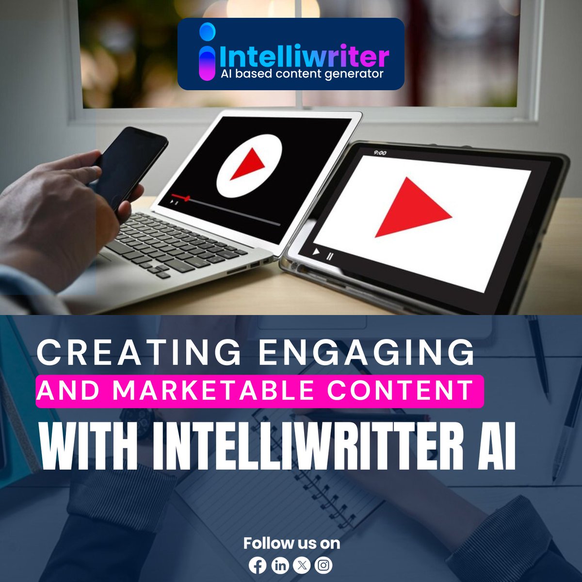 Harness the power of AI to create engaging and marketable content that captivates your audience and drives results. 
 
Ready to unlock the full potential of your content marketing strategy? Try Intelliwriter today!

intelliwriter.io
#Intelliwriter #AIbasedcontentgenerator
