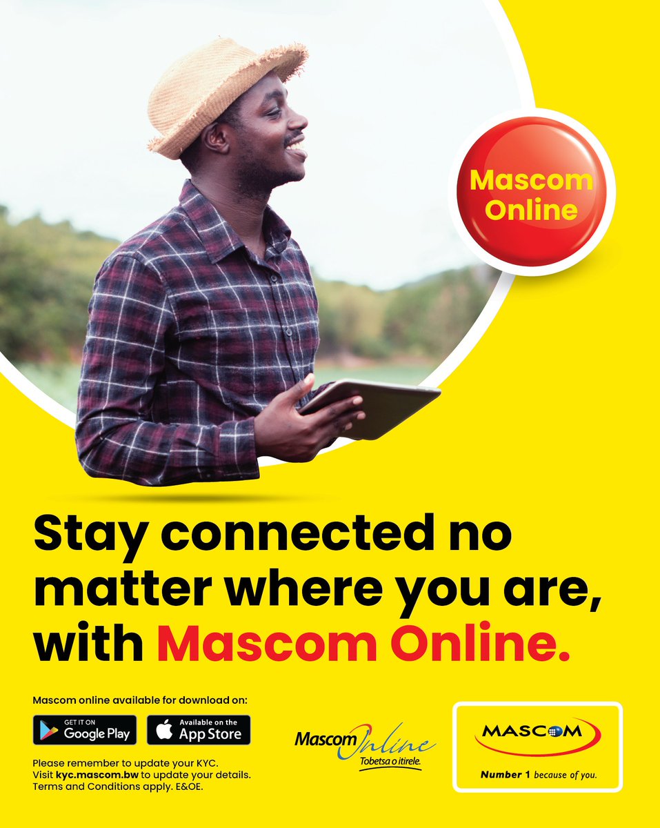 Open the door to convenience with Mascom Online! Download the app today to access to Mascom products and services on-the-go. iOS: apps.apple.com/us/app/mascomo… Android: play.google.com/store/apps/det… #Number1BecauseOfYou