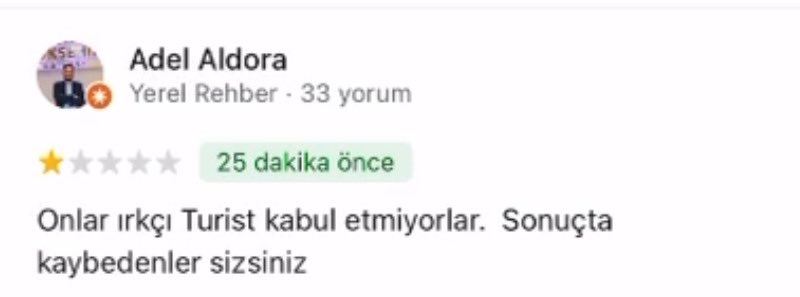 Airsoft Strike isimli bir firma Türk olmayanlara hizmet vermediği için google yorumlarında yabancılar tarafından linçleniyor. İşletme sahibine saygı duydum.